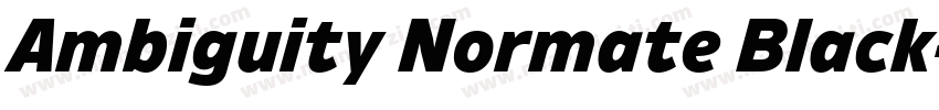 Ambiguity Normate Black字体转换